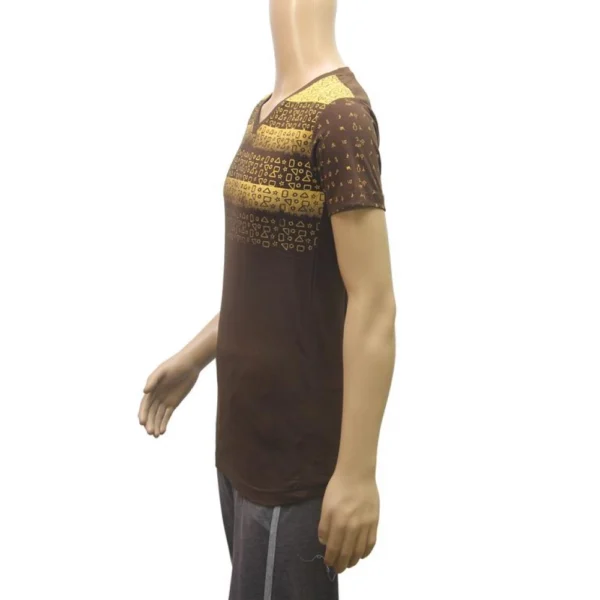 Mens cotton Printed Men Tshirts (Brown, XS)