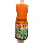 Women's Synthetic Kurtis (Orange, Multi, L)