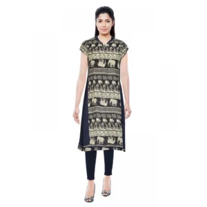 Women's Rayon Kurtis (Blue, L)