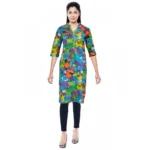 Women's Cotton Kurtis (Blue, L)