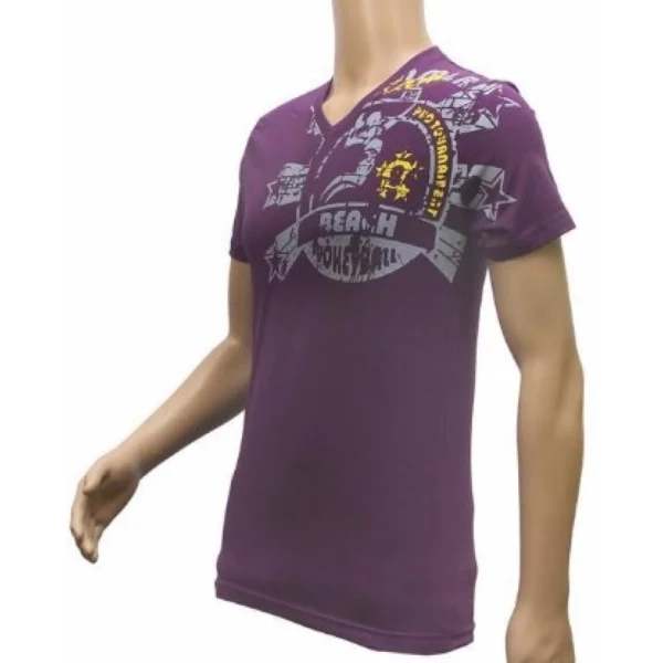 Mens Hosiery Mix Printed Men Tshirts (Violet, S)