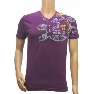 Mens Hosiery Mix Printed Men Tshirts (Violet, S)