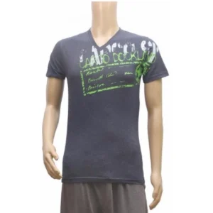 Mens Hosiery Mix Printed Men Tshirts (Greyish Blue, S)
