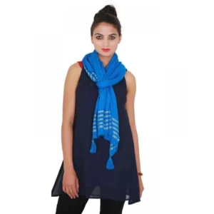 Womens Viscose Straight Duppatta (Blue)