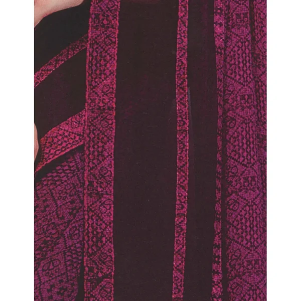 Womens Georgette Digital Printed Saree (Purple, 6.25 Mtr)