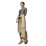 Women's Cotton Unstitched Salwar-Suit Material With Dupatta (Light Green, 2-2.5mtrs)