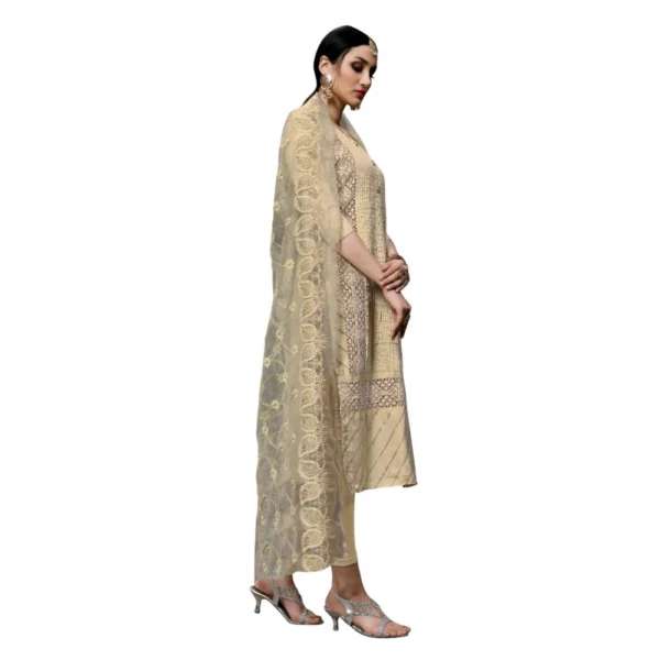 Women's Cotton Unstitched Salwar-Suit Material With Dupatta (Snadel, 2-2.5mtrs)
