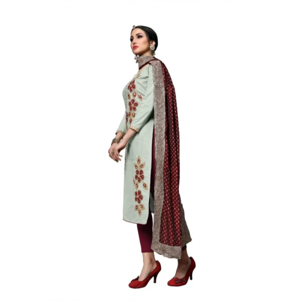 Women's Cotton Unstitched Salwar-Suit Material With Dupatta (Multi, 2-2.5mtrs)