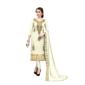 Women's Chanderi Cotton Unstitched Salwar-Suit Material With Dupatta (Multi, 2-2.5mtrs)