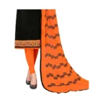 Women's Cotton Unstitched Salwar-Suit Material With Dupatta (Black, 2 Mtr)