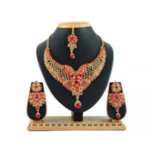 Women's Alloy Necklace set (Red)