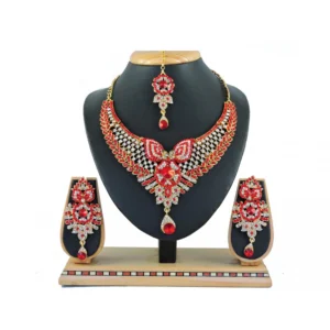 Women's Alloy Necklace set (Red)
