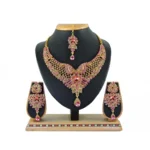 Women's Alloy Necklace set (Pink)