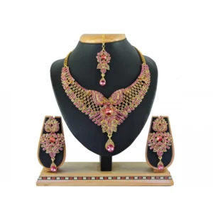Women's Alloy Necklace set (Pink)