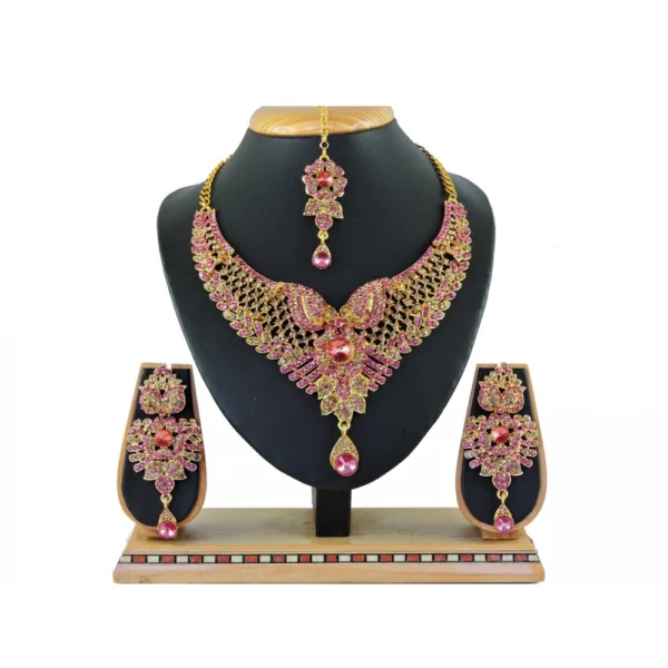 Women's Alloy Necklace set (Pink)