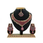 Women's Alloy Necklace set (Pink)