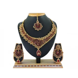 Women's Alloy Necklace set (Maroon)