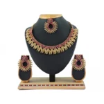 Women's Alloy Necklace set (Pink)