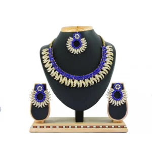 Women's Alloy Necklace set (Blue)