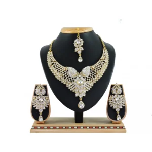 Women's Alloy Necklace set (White)