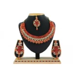 Women's Alloy Necklace set (Red)