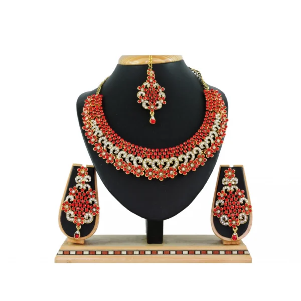 Women's Alloy Necklace set (Red)