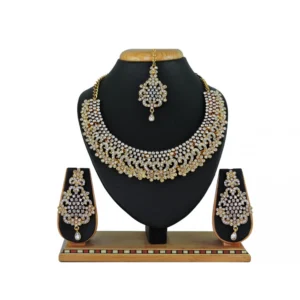 Women's Alloy Necklace set (White)