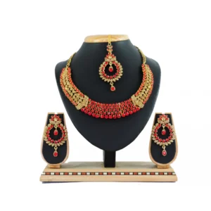 Women's Alloy Necklace set (Red)