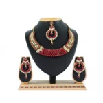 Women's Alloy Necklace set (Maroon)