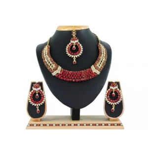 Women's Alloy Necklace set (Maroon)