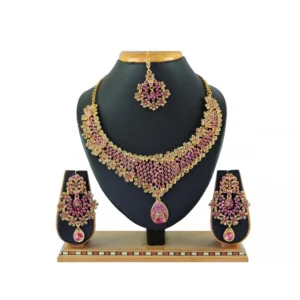 Women's Alloy Necklace set (Pink)