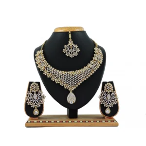 Women's Alloy Necklace set (White)