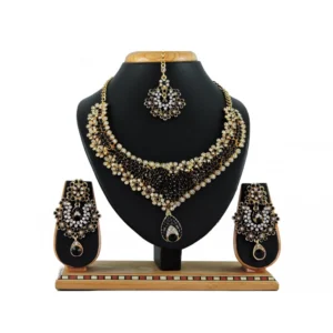 Women's Alloy Necklace set (Black)