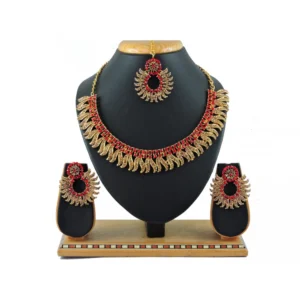 Women's Alloy Necklace set (Red)