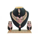 Women's Alloy Necklace set (Pink)