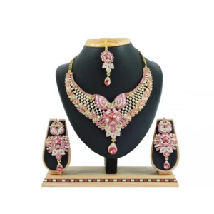 Women's Alloy Necklace set (Pink)
