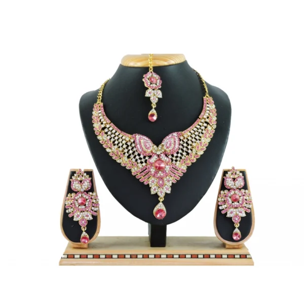 Women's Alloy Necklace set (Pink)