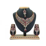 Women's Alloy Necklace set (Maroon)