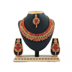 Women's Alloy Necklace set (Red)