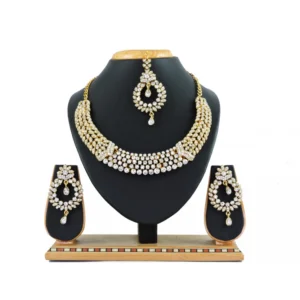 Women's Alloy Necklace set (White)