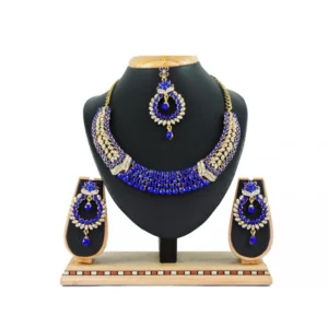 Women's Alloy Necklace set (Blue)