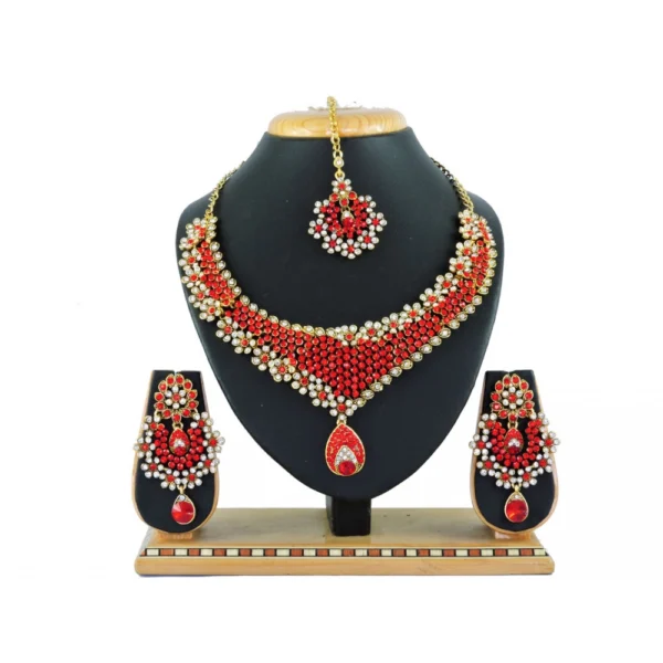 Women's Alloy Necklace set (Red)