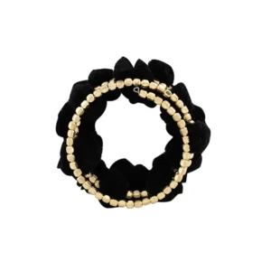 Women's Pom Pom Pom Pom Charm Bracelet -Black