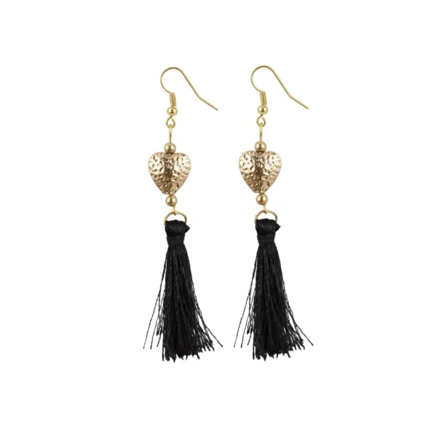 Women's Alloy Hook Dangler Hanging Tassel Fashion Earrings-Multicolour