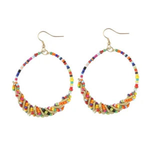Women's Alloy Designer Hanging Beads Earrings-Multicolour