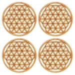 Wooden Coasters for Tea Coffee (Set of 4)