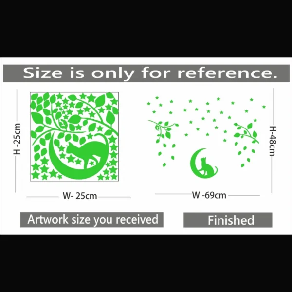 Green Decorative Radium Wall Sticker