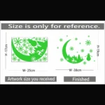 Green Galaxy Of Stars Radium Wall Sticker
