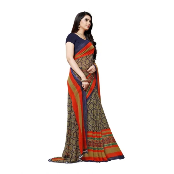 Women's Georgette Saree(Blue,5-6 Mtrs)