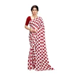 Women's Georgette Saree(W.Red,5-6 Mtrs)